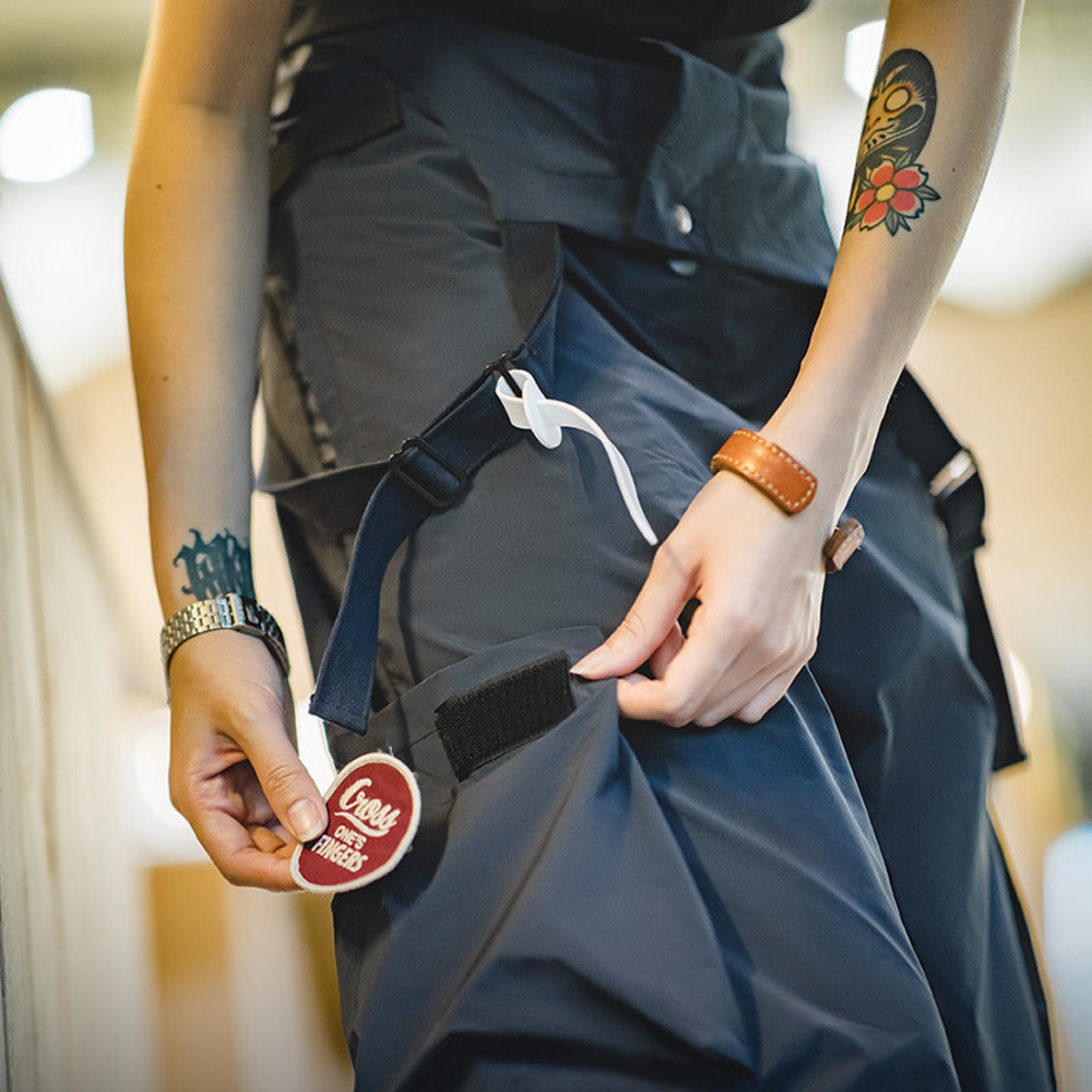 馬登女裝 美式復古機能風工裝背帶褲山系戶外防水個性闊腿褲連體褲