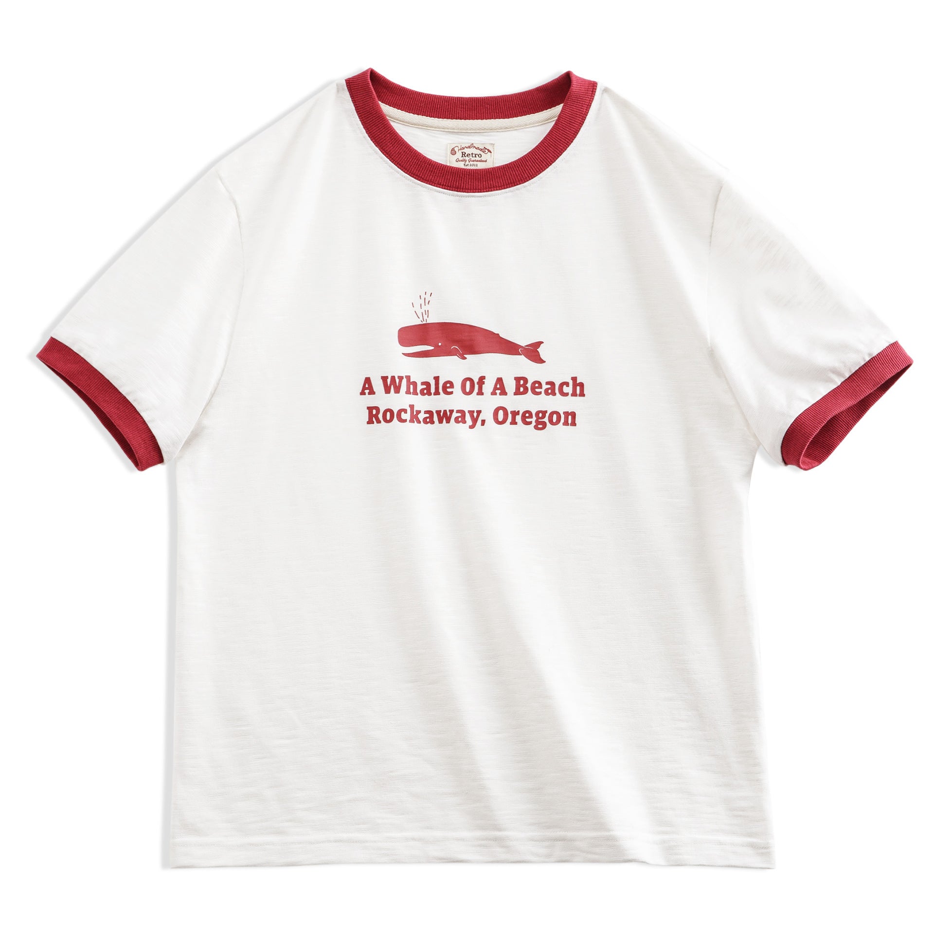 馬登女裝 休閒寬鬆字母印花圓領T恤撞色羅紋顯瘦打底衫