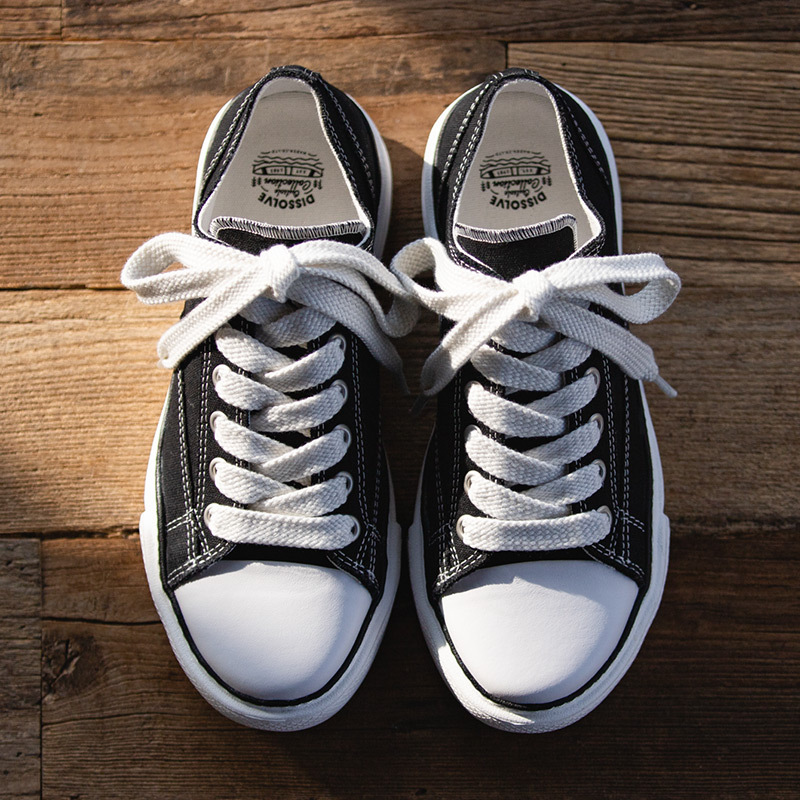 馬登男鞋 休閒百搭帆布鞋男鞋潮流低幫ins風厚底小眾板鞋溶解鞋