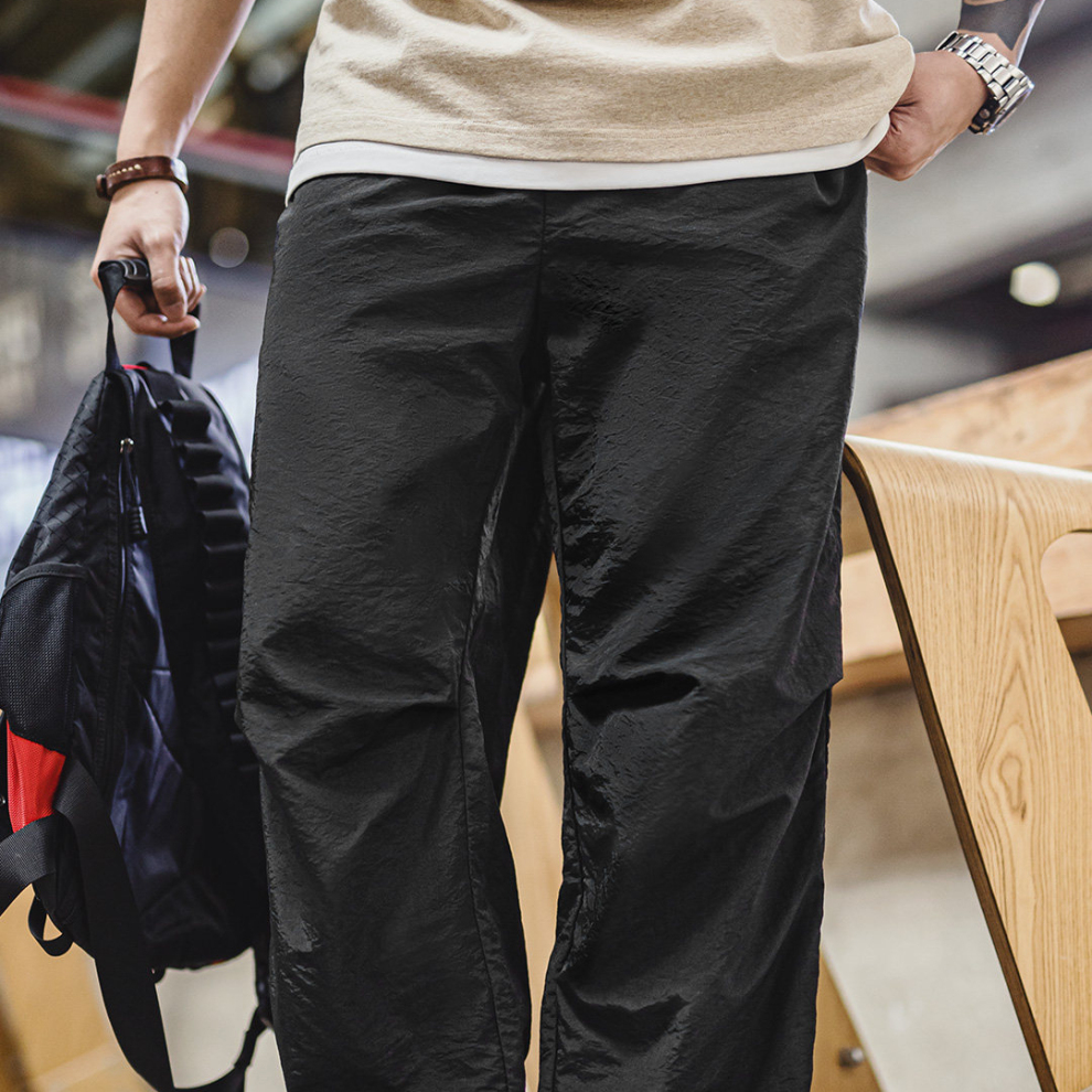 馬登工裝 美式山系傘兵褲戶外薄款塔絲隆直筒機能休閒長褲子男士春