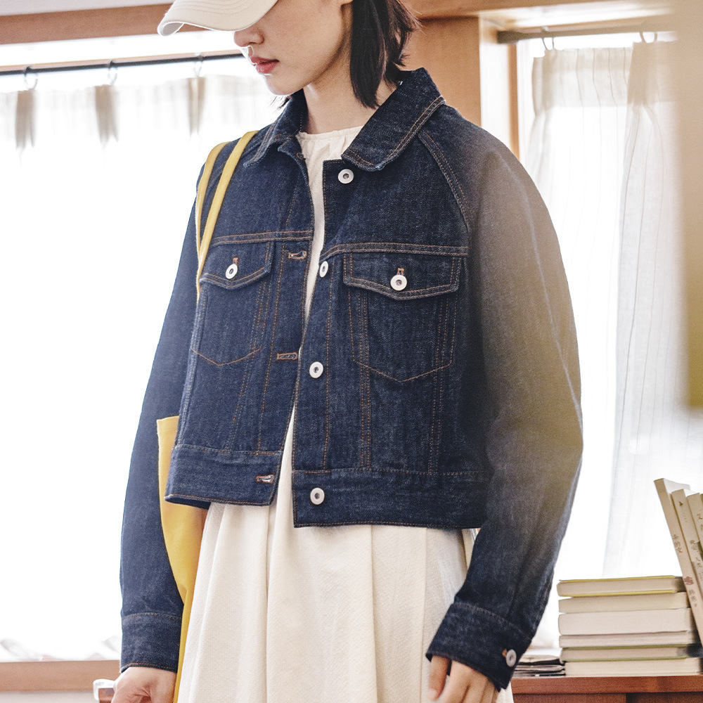 馬登女裝 美式復古牛仔外套設計感小眾夾克休閒上衣
