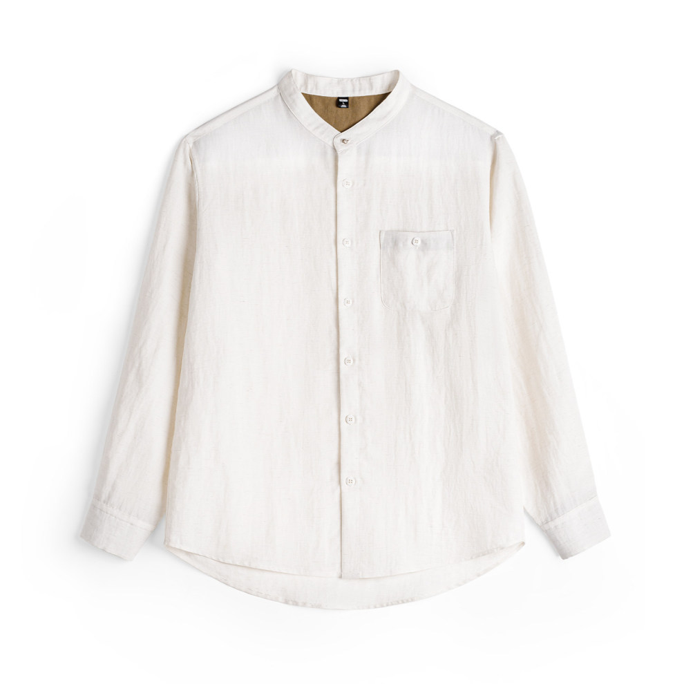 馬登工裝 萊賽爾長袖襯衫天絲日系鬆弛感襯衣美式老錢風外套男士春