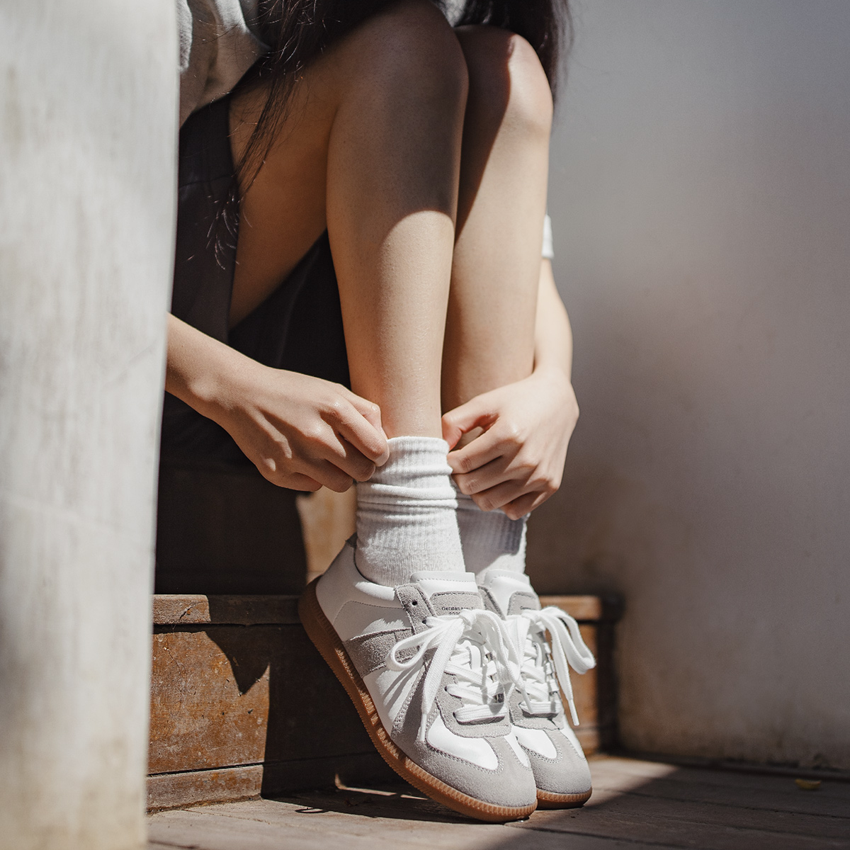 馬登女裝 低幫德訓鞋板鞋休閒鞋情侶小白鞋美式復古運動鞋