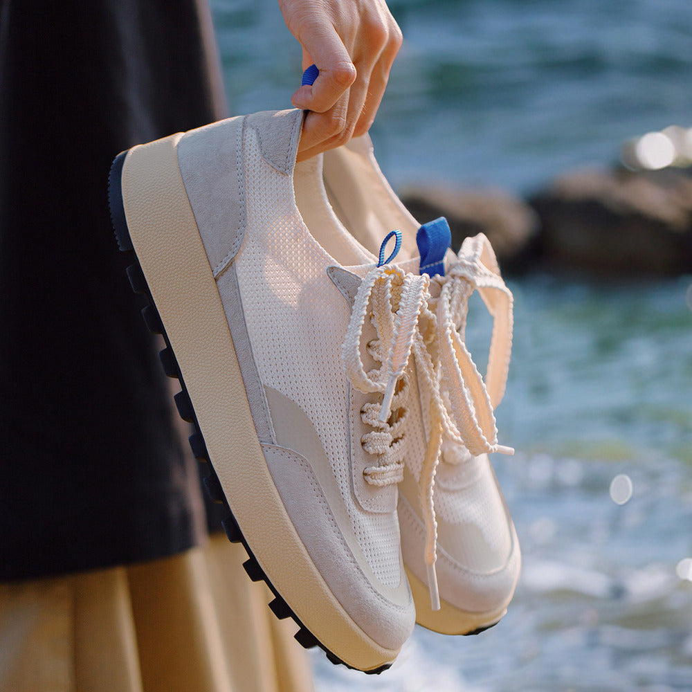 馬登女裝 美式復古夏季透氣慢跑鞋休閒小白鞋運動鞋