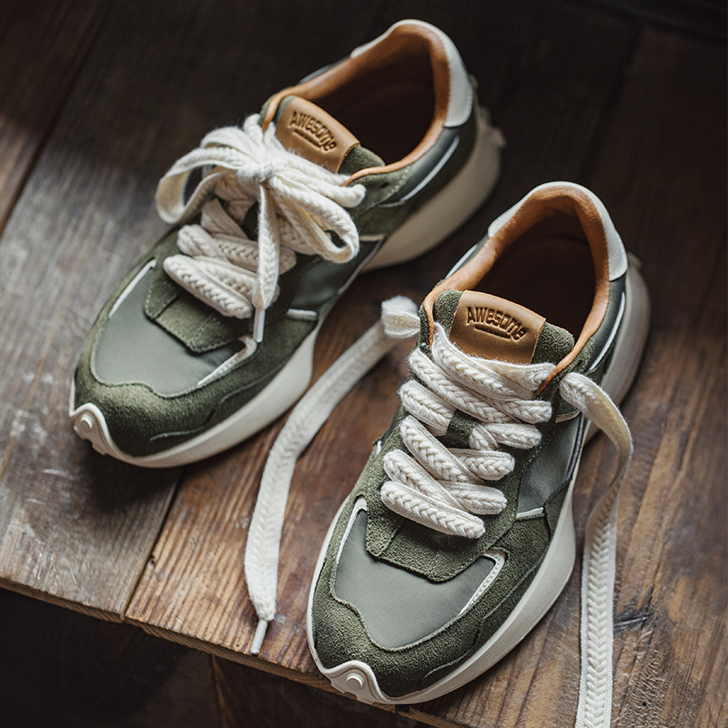 馬登工裝 復古老爹鞋男秋季運動慢跑鞋潮牌高級感百搭休閒鞋