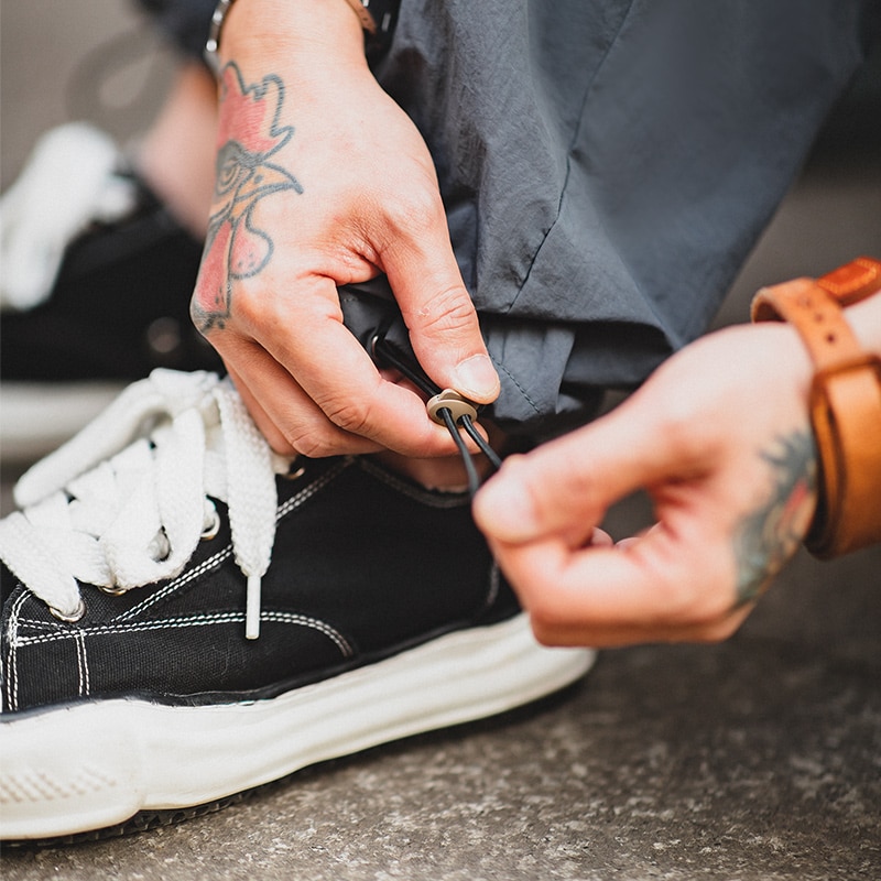 馬登工裝 寬鬆束腳機能休閒褲速乾鬆緊抽繩燈籠褲運動長褲