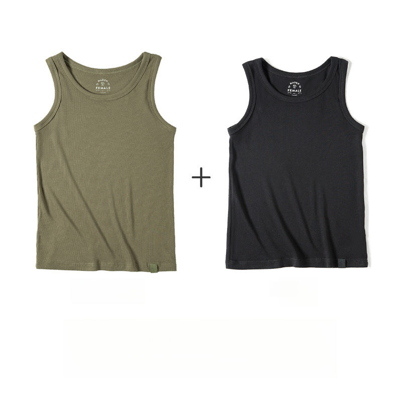 馬登女裝 百搭針織背心夏季辣妹打底小吊帶美背修身工字運動背心