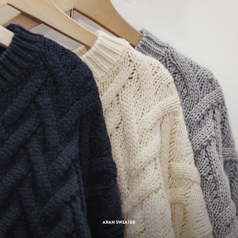 馬登女裝 美式阿蘭絞花毛衣復古麻花針織衫休閒長袖內搭毛衫厚冬季