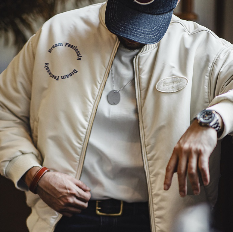 馬登工裝 美式MA1飛行員夾克棉衣街頭風保暖bomber棒球服外套男秋冬