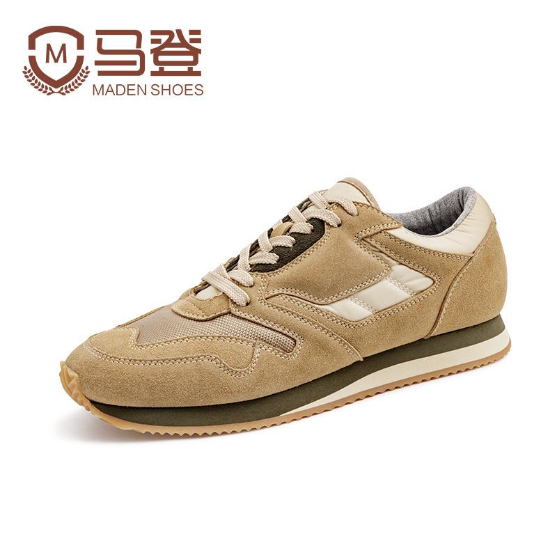 馬登男鞋 復古英訓鞋男休閒板鞋低幫運動慢跑鞋小眾百搭阿甘鞋