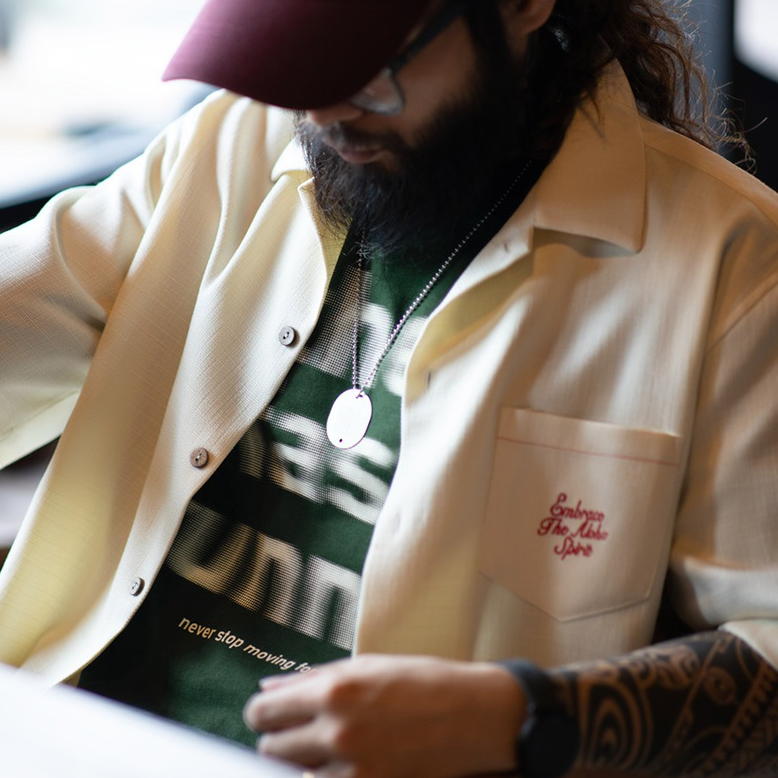 馬登工裝 美式休閒字母殘影印花短袖T恤設計感純棉五分袖上衣