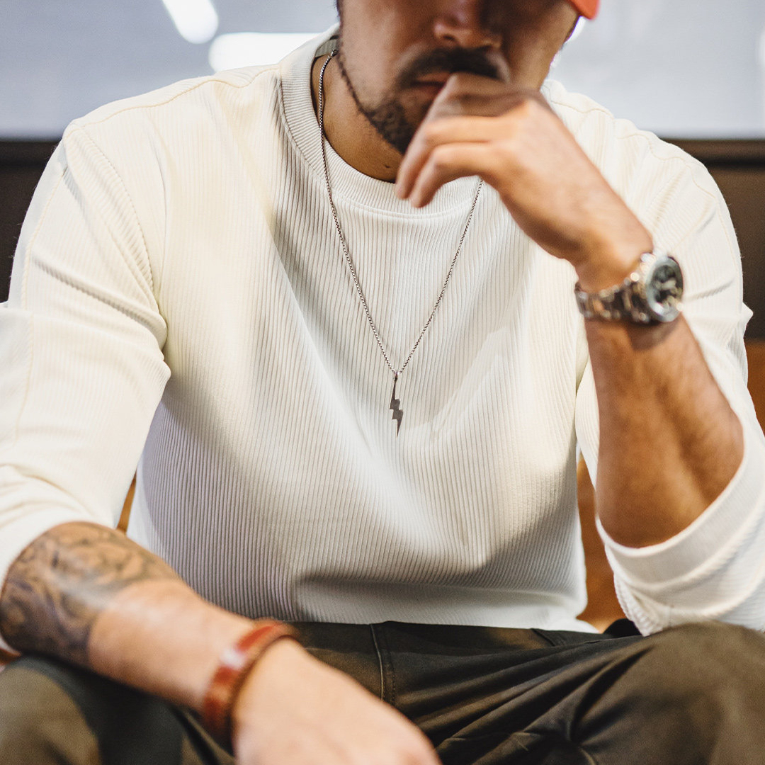 馬登工裝 美式3D坑條長袖T恤白色打底外穿薄款針織衫男春季