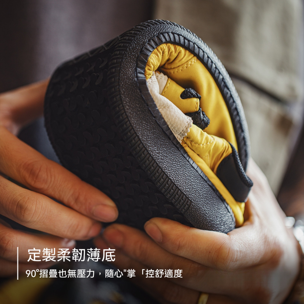 馬登男鞋 軟刃黃色復古德訓鞋圓頭男士春夏季透氣運動休閒軟底板鞋