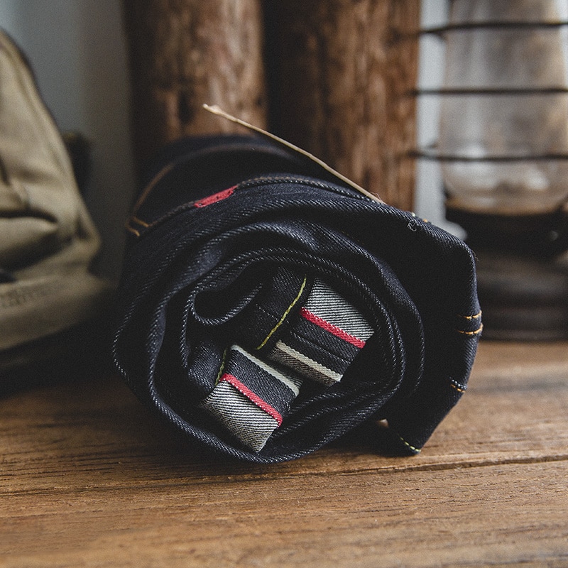 馬登工裝 復古赤耳原牛牛仔褲原漿阿美咔嘰丹寧經典錐形牛仔長褲