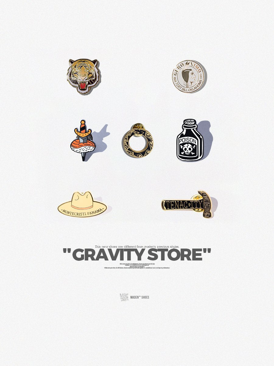 馬登工裝 地心引力Gravity 復古印第安配飾蝴蝶扣胸針潮阿美咔嘰徽章玩物