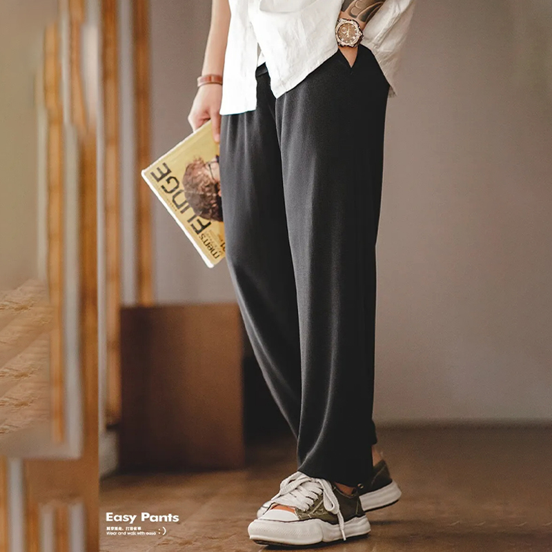 馬登工裝 美式休閒Easypants華夫格衛褲運動莫代爾束腳直筒長褲