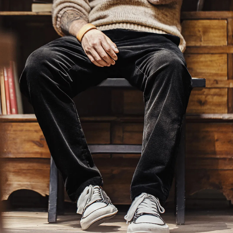 馬登工裝 美式復古燈芯絨休閑褲阿美咔嘰條絨直筒長褲