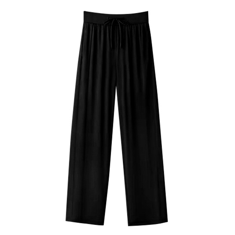 涼感防曬闊腿褲百搭休閒運動垂感冰絲寬鬆顯瘦高腰防曬褲