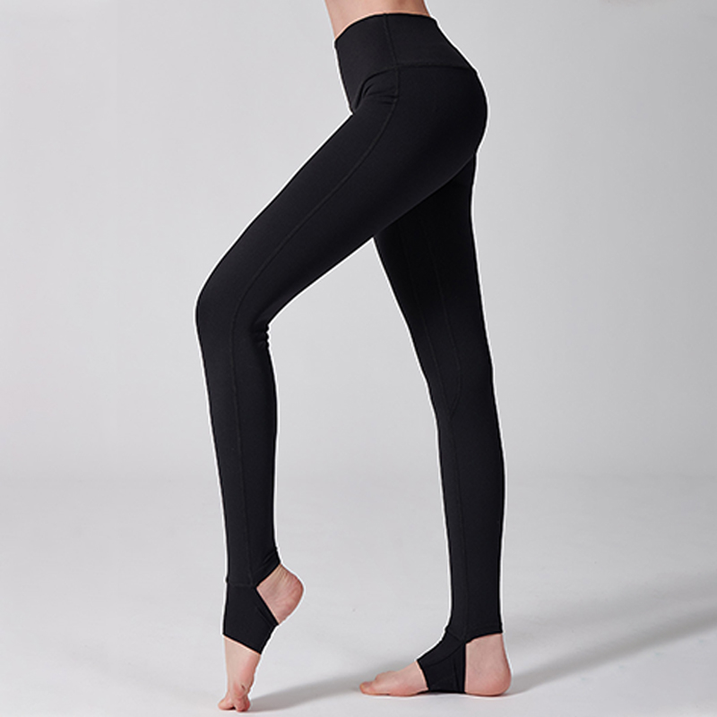 夏日防滑脫高腰收腹運動健身褲彈性提臀磨毛踩腳瑜珈褲