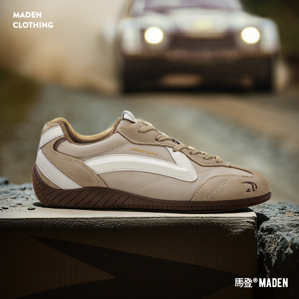 馬登女裝 極速賽車鞋女款夏季復古透氣德訓鞋薄底運動休閒鞋子