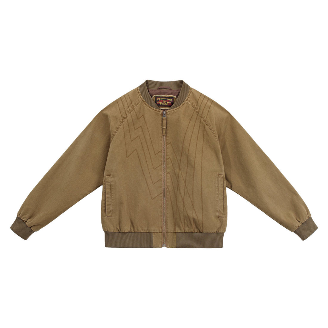 馬登女裝 美式巴恩风棕色飞行棒球服正肩工装夹克短款外套春秋