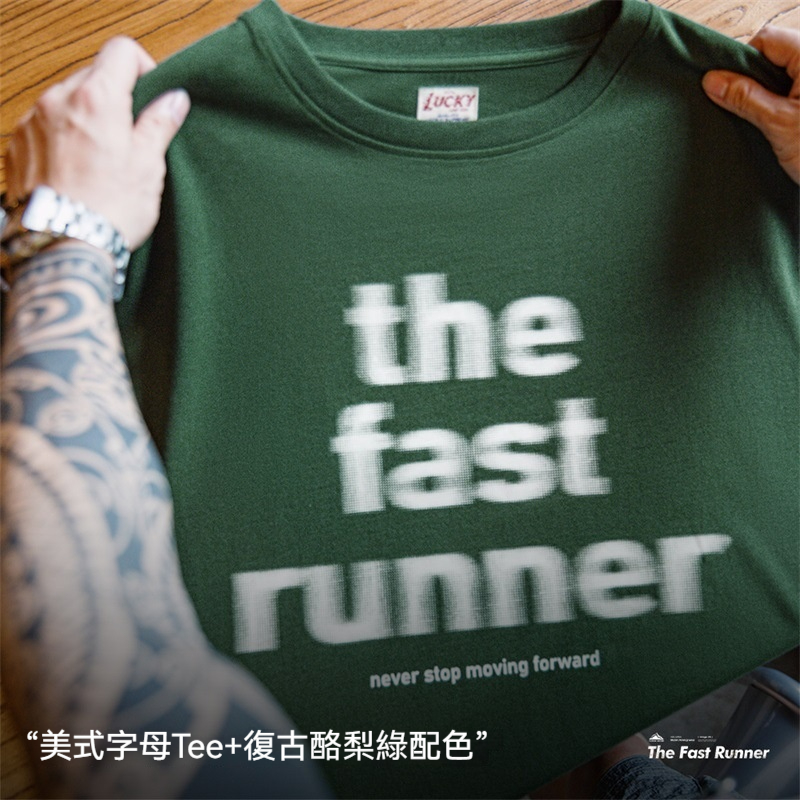 馬登工裝 美式休閒字母殘影印花短袖T恤設計感純棉五分袖上衣