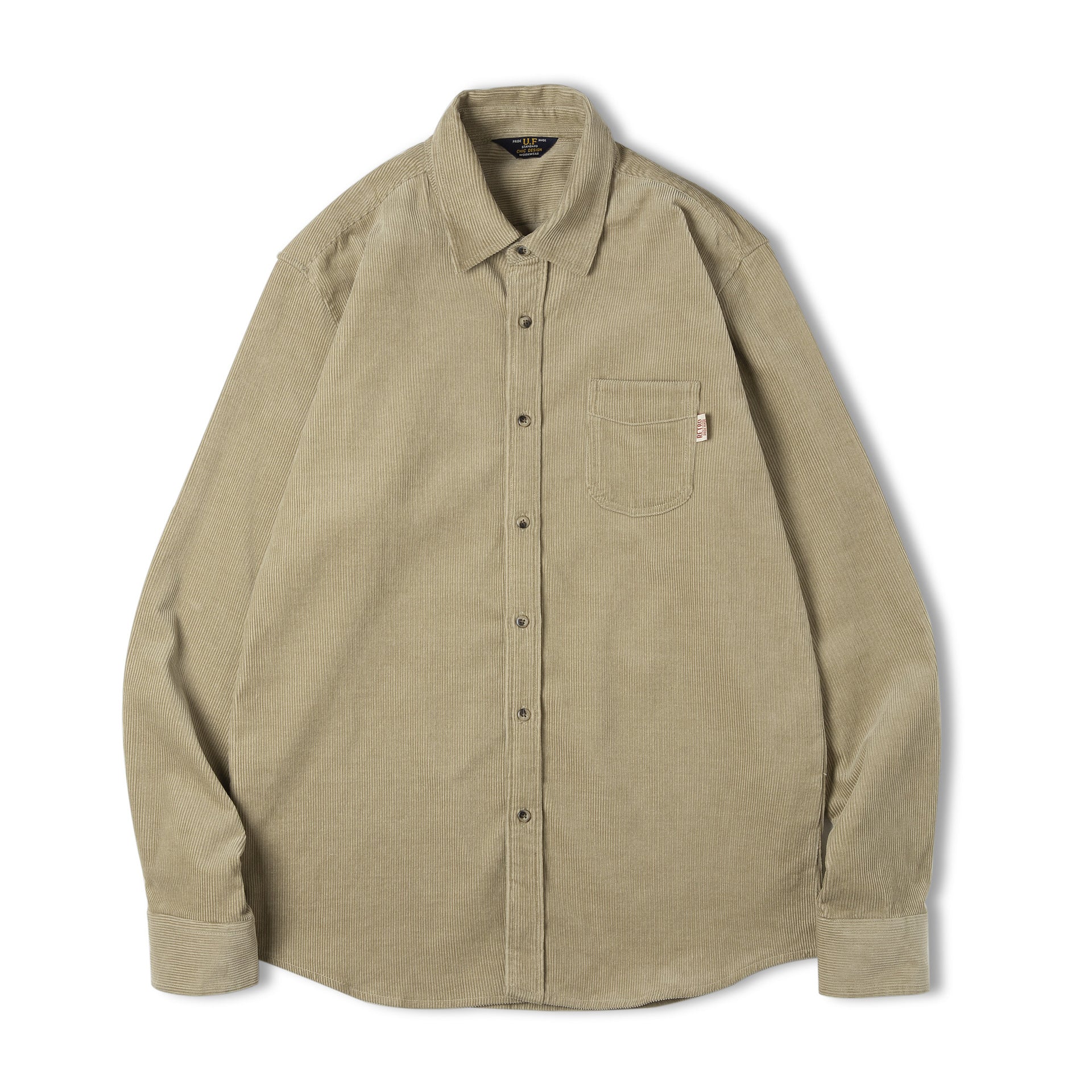 馬登女裝 美式復古燈芯絨襯衫寬鬆內搭休閒翻領長袖襯衣