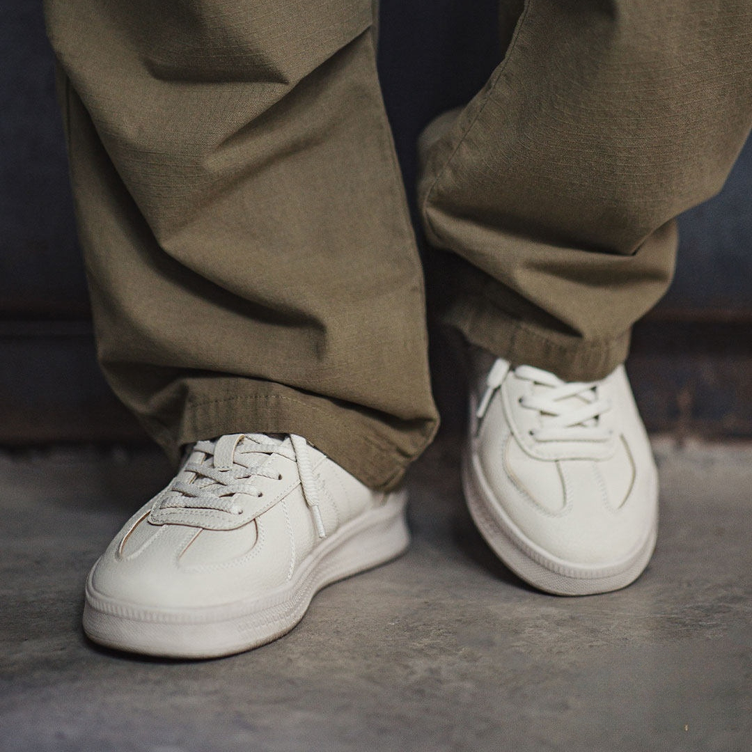 馬登男鞋 百搭經典小白鞋厚底德訓鞋男款潮流復古休閒板鞋