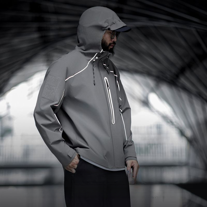 馬登工裝 美式機能反光夾克外套戶外耐磨連帽登山服男秋季