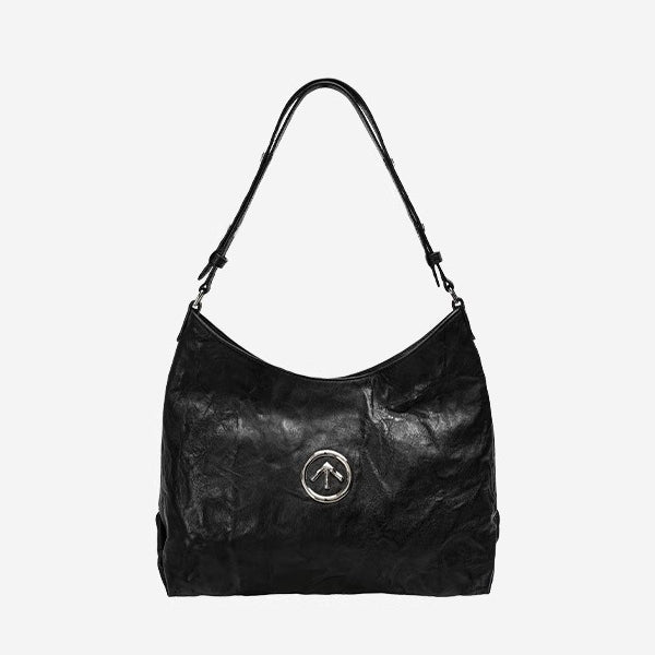 腋下Hobo托特包植鞣绵羊皮褶皺单肩斜挎软包