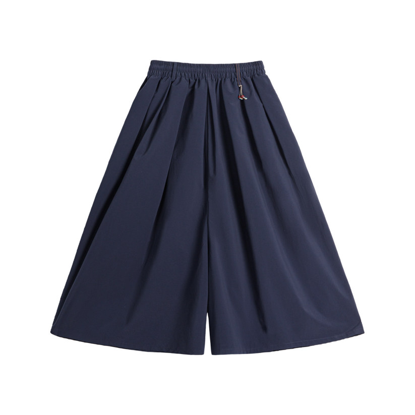 馬登女裝 A字薄款寬鬆顯瘦大擺垂感闊腿山本裙褲一體九分休閒褲