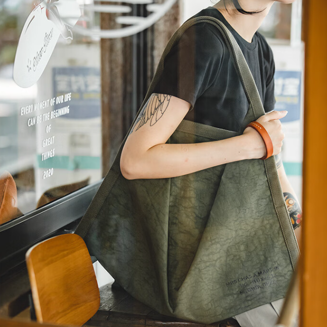 馬登女裝 休閒單肩包尼龍布大容量手提包潮流通勤托特包