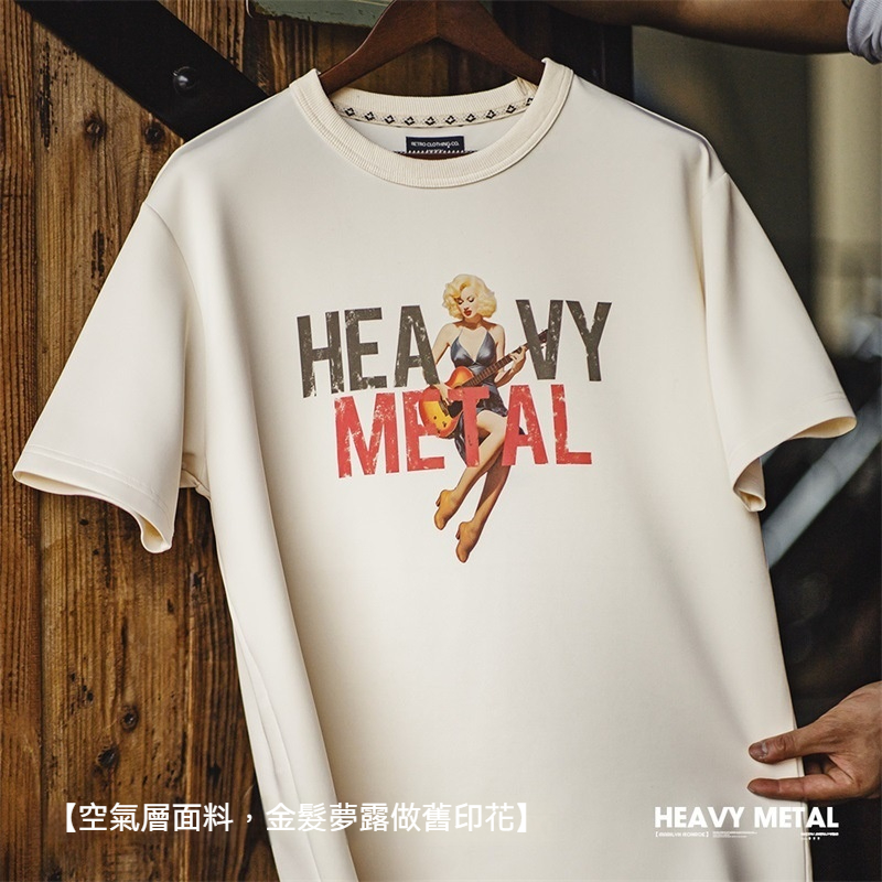 馬登工裝 復古瑪麗蓮夢露3D印花T恤美式空氣層字母短袖上衣