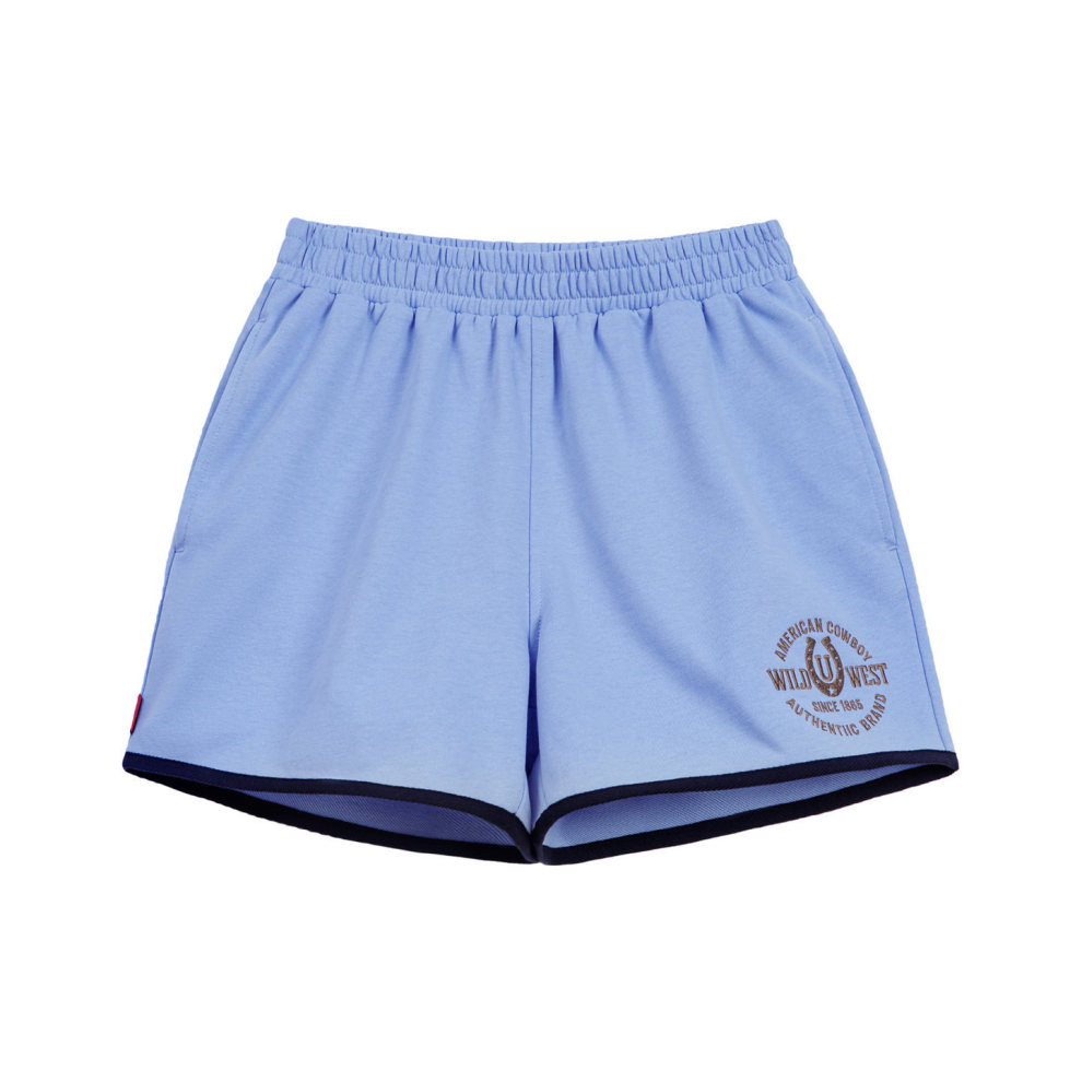 馬登女裝 復古刺繡運動休閒辣妹外穿顯瘦A字直筒短褲三分熱褲夏