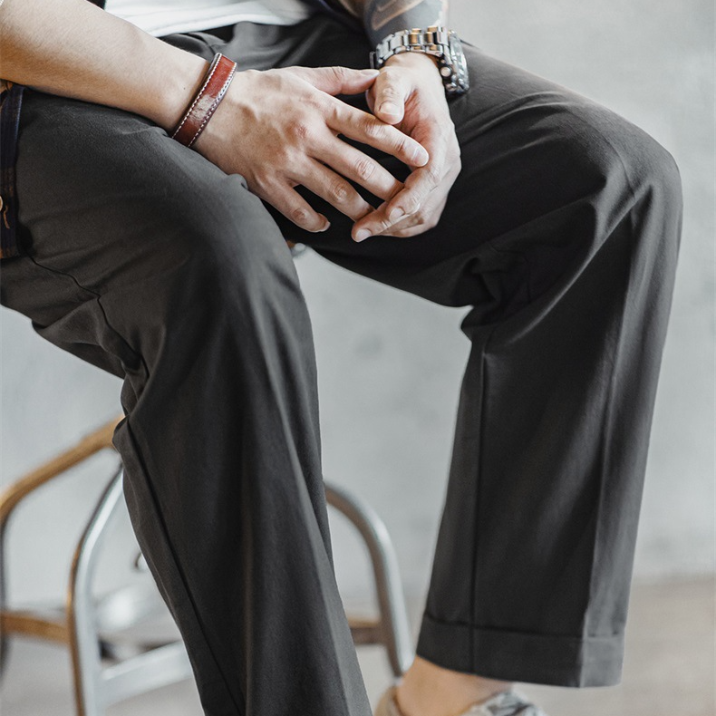 馬登工裝 美式復古Chino奇諾休閒褲Vintage錐形純棉直筒褲男秋