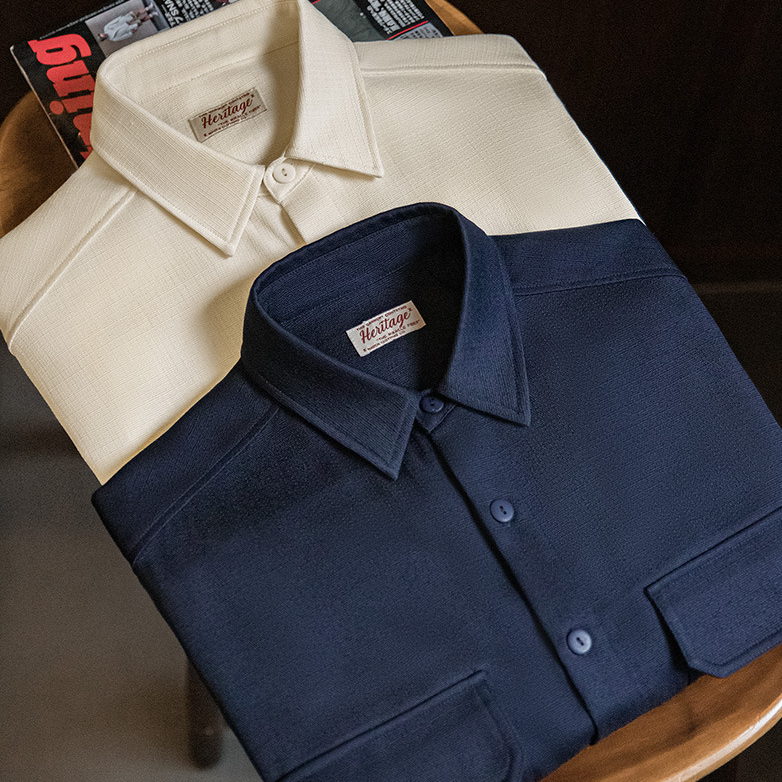 馬登工裝 美式休閒廓形抗皺免燙長袖襯衫寬鬆翻領口袋襯衣外套