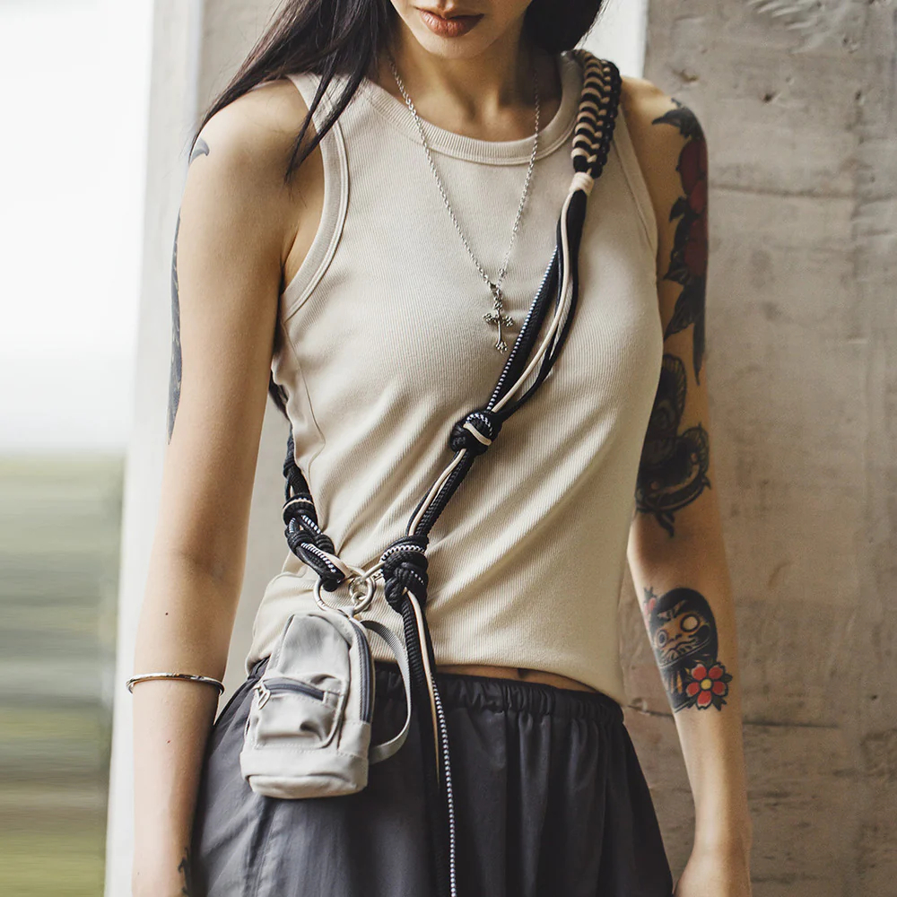 馬登女裝 美式復古多用編織腰帶可調節腰鏈褲鏈掛飾肩帶裝飾