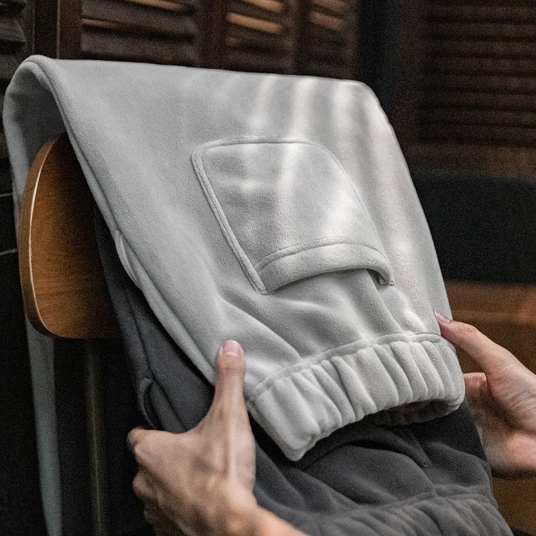 馬登工裝 美式雙面搖粒絨束脚衛褲加絨保暖運動休閒直筒長褲男秋冬