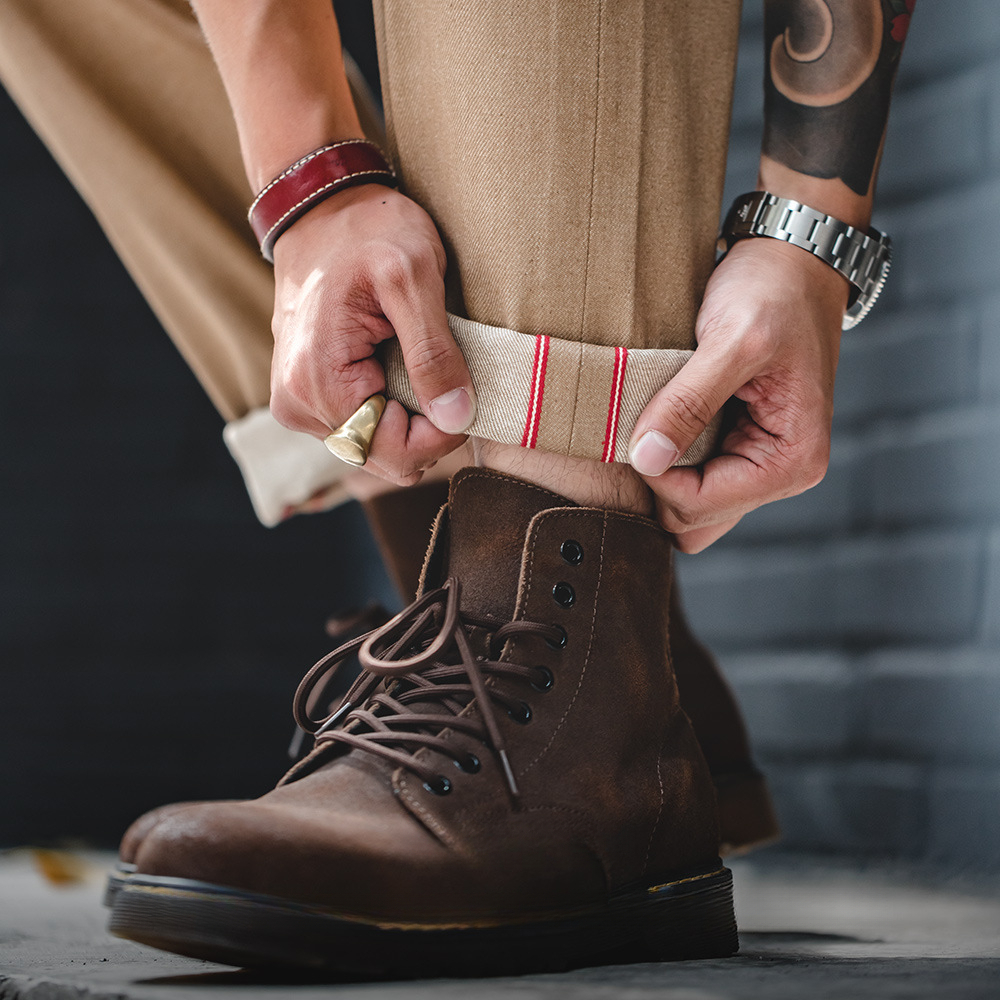 馬登工裝 美式復古卡其原漿牛仔褲赤耳阿美咔嘰丹寧直筒長褲男秋