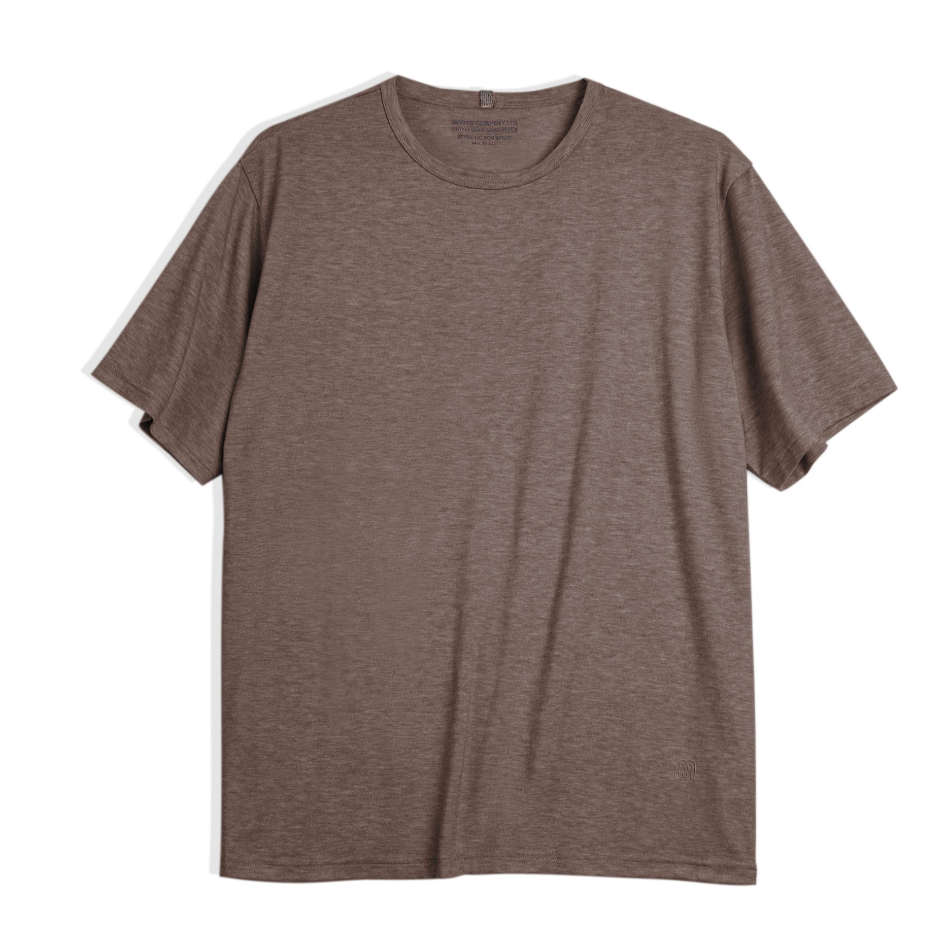 馬登女裝 美式休閒純色T恤寬鬆基礎款落肩短袖透氣上衣