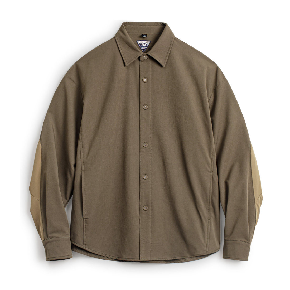 馬登工裝 美式復古獵裝襯衫外套肘部拼接翻領正肩長袖薄款襯衣男春