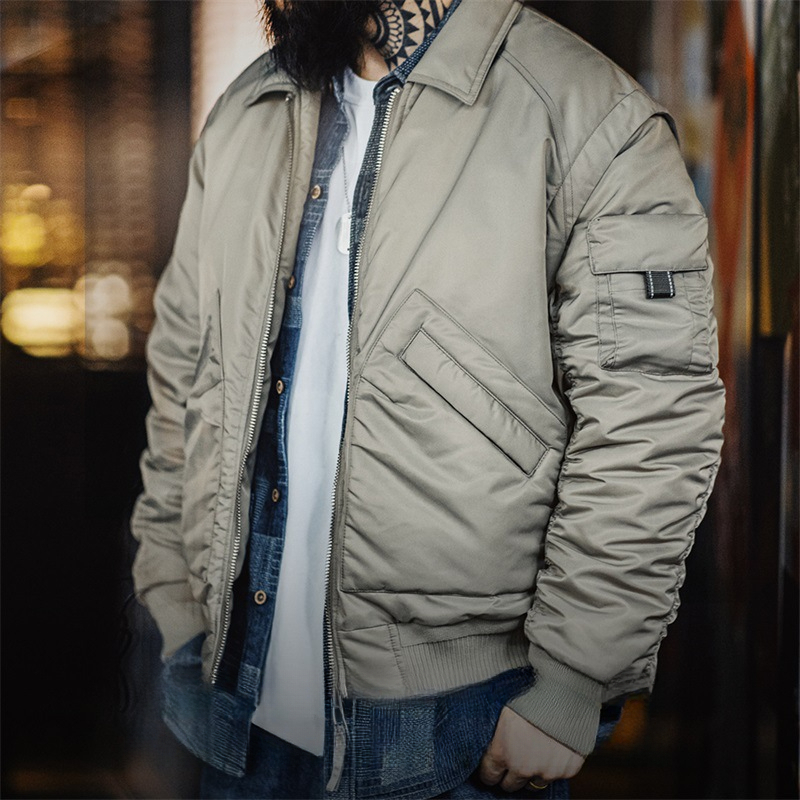 馬登工裝 美式復古CWU-45P飛行員夾克棉服防寒保暖翻領外套男秋冬