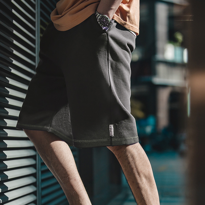 馬登工裝 美式復古重磅針織短褲休閒運動衛褲五分籃球褲