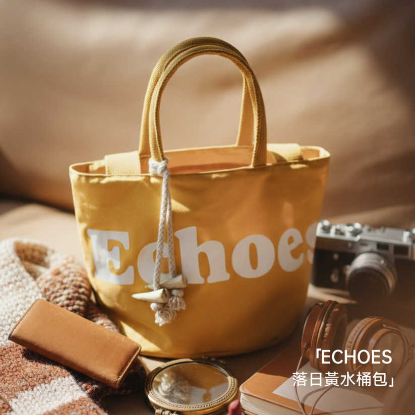 馬登女裝 復古時尚手拎單肩黃色帆布水桶包斜挎包單間手提包包女