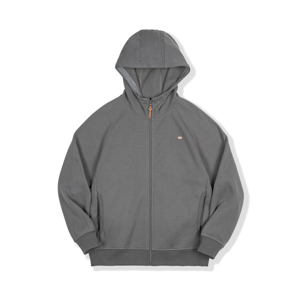 馬登女裝 美式休閒搖粒絨連帽衛衣外套秋冬加絨開衫上衣