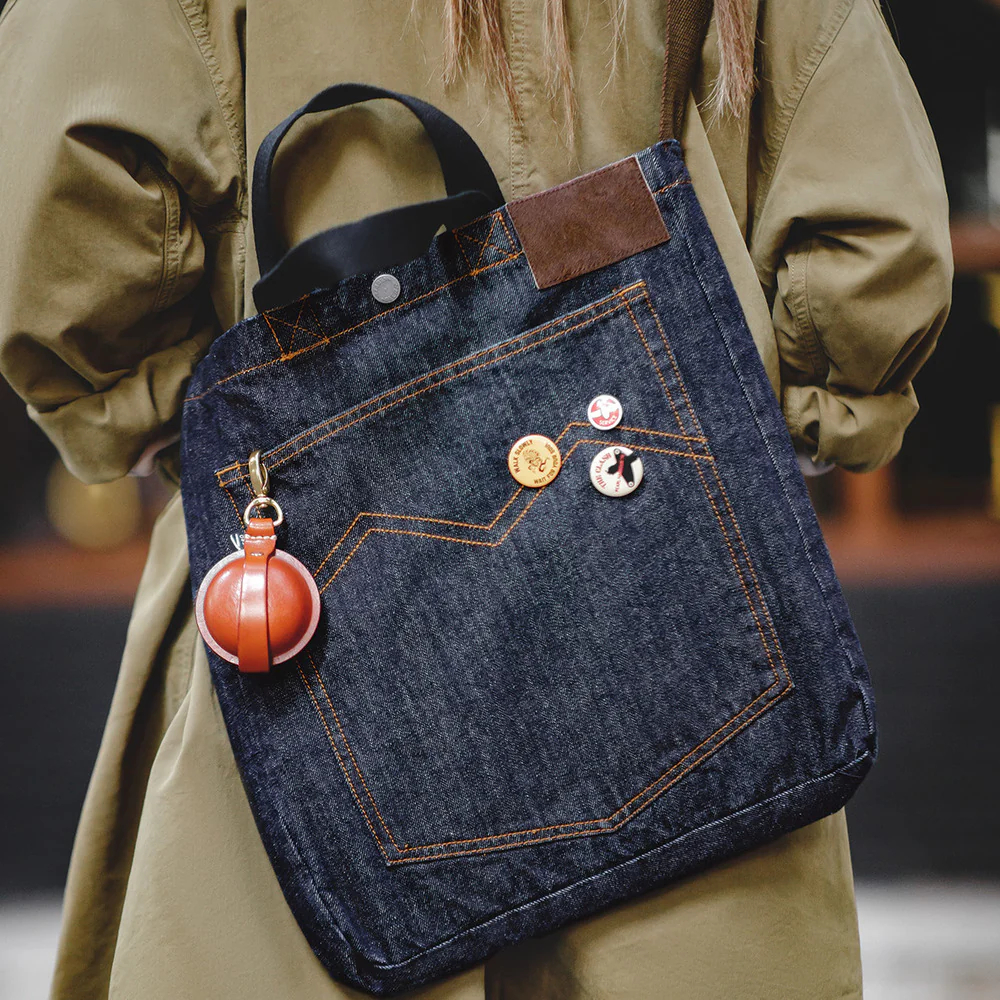 馬登女裝 美式復古牛仔斜挎單肩托特包手提大容量小眾設計平板包