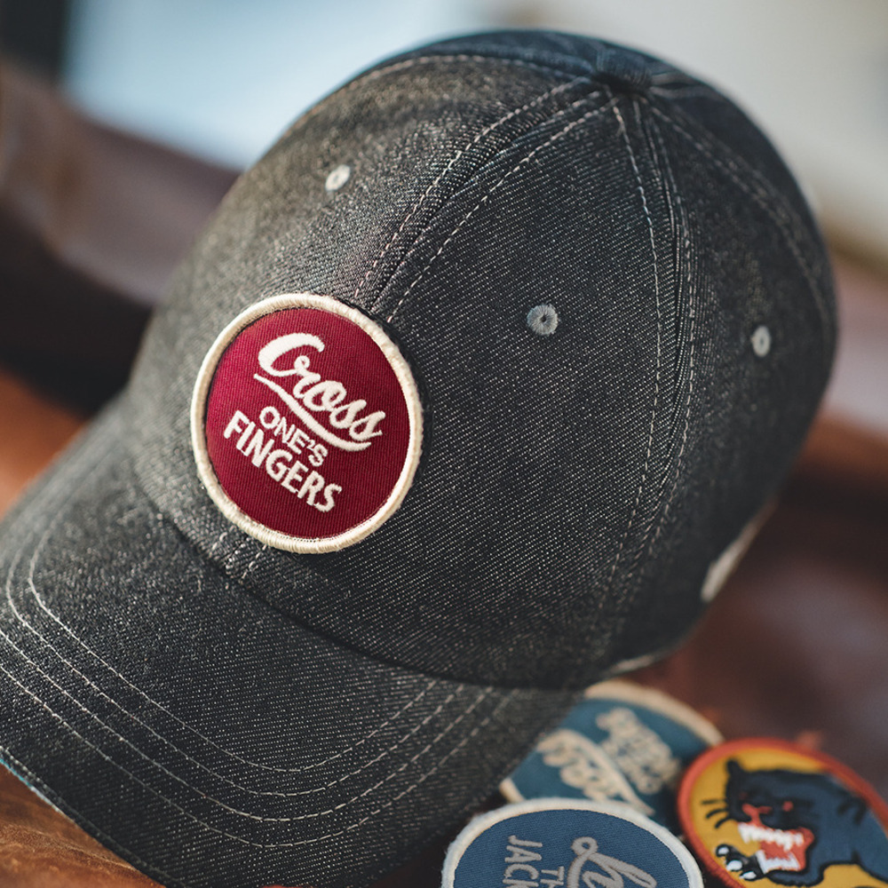 馬登工裝 美式丹寧牛仔魔術貼棒球帽阿美咔嘰做舊印花鴨舌帽