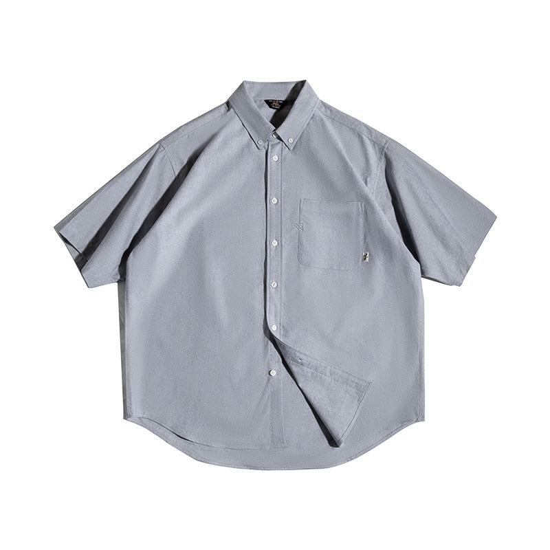 馬登工裝 美式復古Oversize短袖襯衫寬鬆Cityboy襯衣男潮