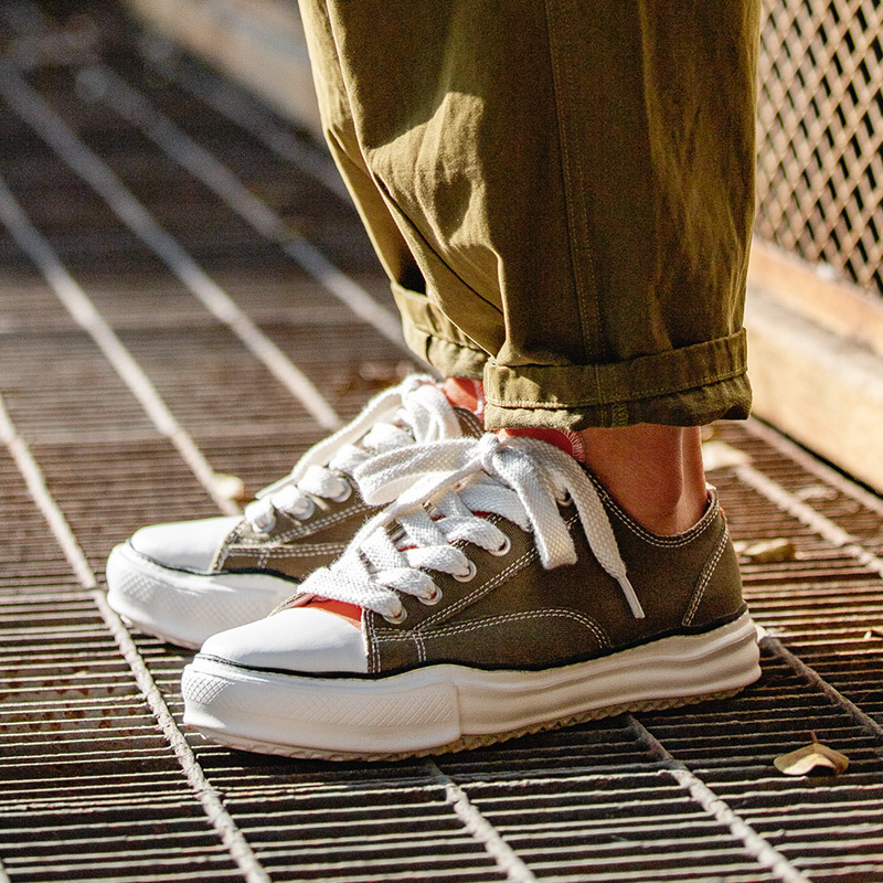 馬登男鞋 休閒百搭帆布鞋男鞋潮流低幫ins風厚底小眾板鞋溶解鞋
