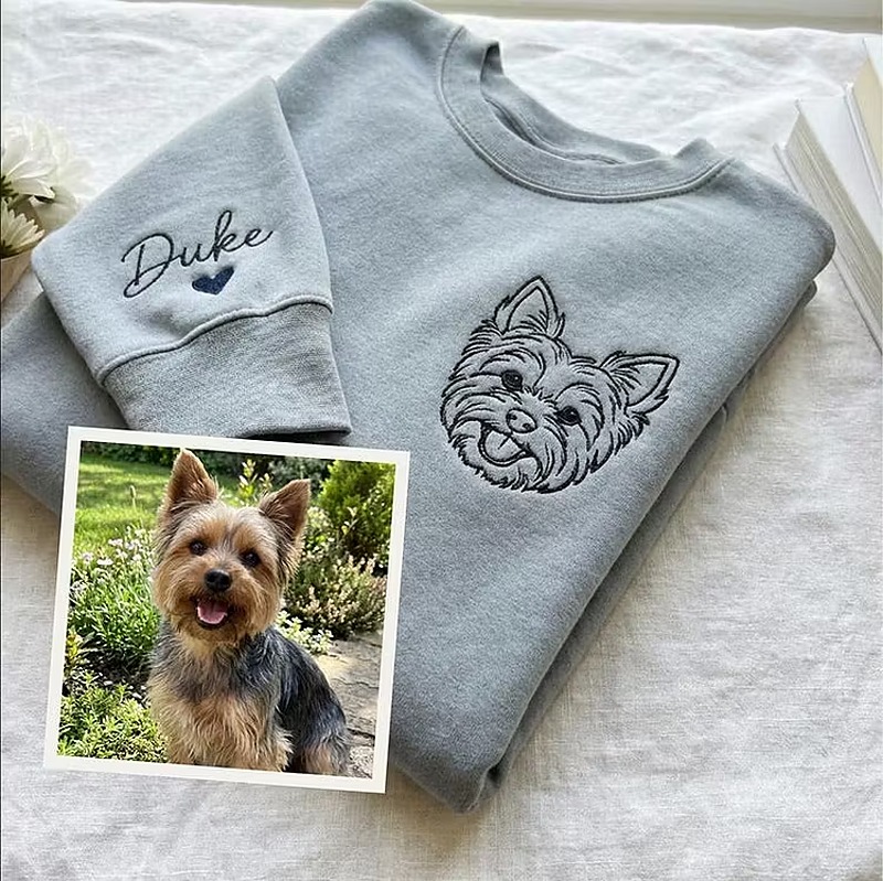 客製化簡筆畫刺繡衛衣珍藏專屬回憶特別禮物
